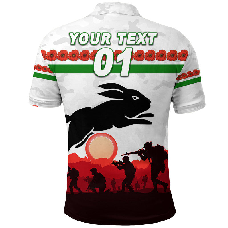 custom-personalised-rabbitohs-anzac-polo-shirt-simple-style-white