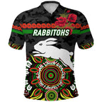 custom-personalised-rabbitohs-anzac-polo-shirt-indigenous-vibes-black