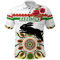 custom-personalised-rabbitohs-anzac-polo-shirt-indigenous-vibes-white