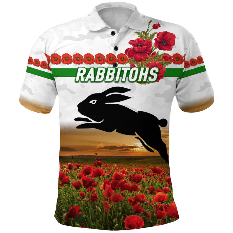 south-sydney-rabbitohs-anzac-2022-polo-shirt-poppy-flowers-vibes-white