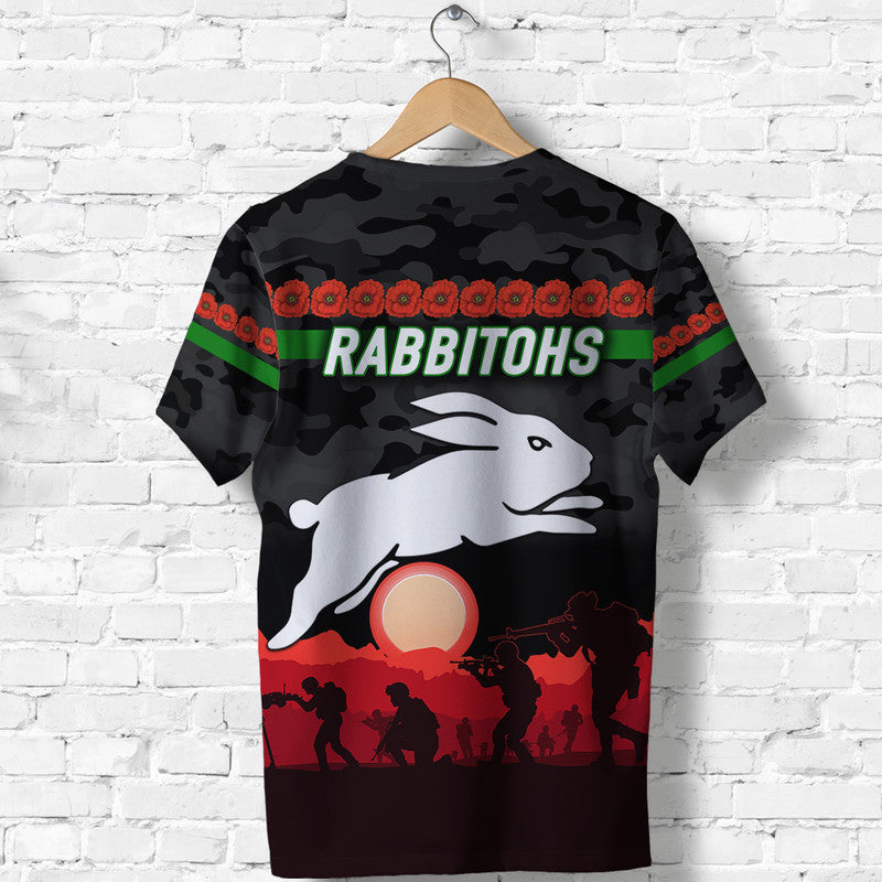 south-sydney-rabbitohs-anzac-2022-t-shirt-simple-style-black