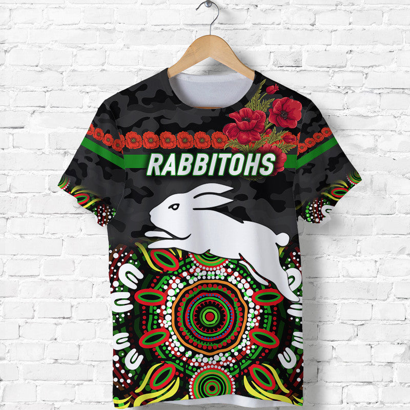 custom-personalised-south-sydney-rabbitohs-anzac-2022-t-shirt-indigenous-vibes-black