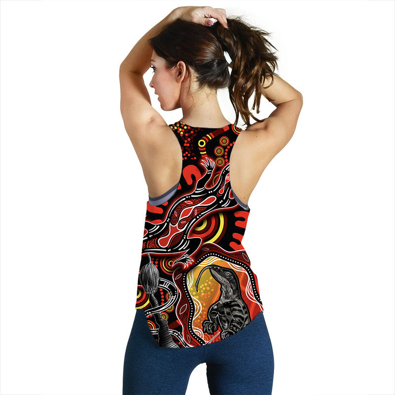 aboriginal-lizard-women-tank-top-red-color