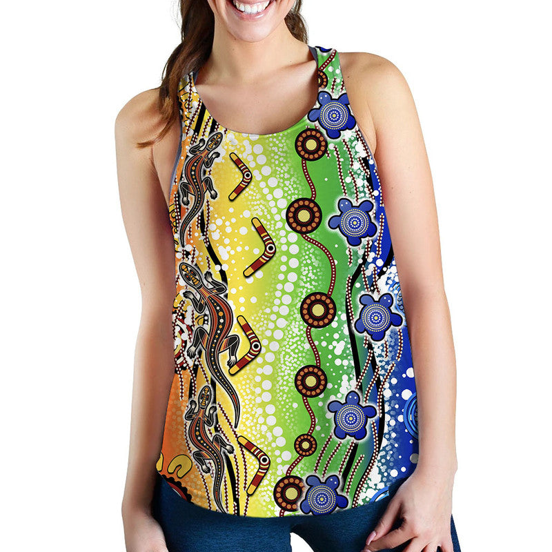 naidoc-aboriginal-lizard-and-turtle-women-tank-top