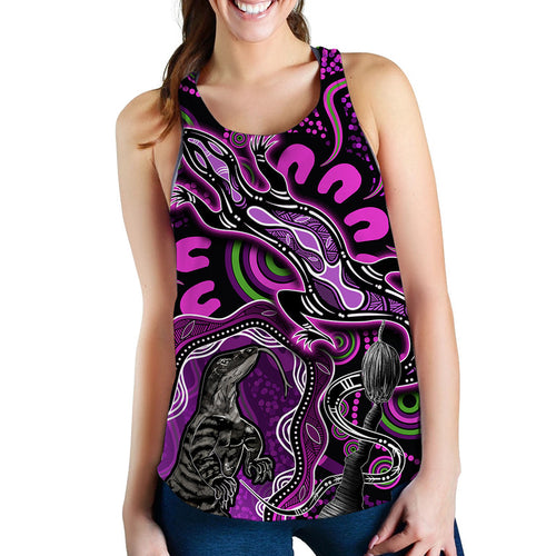 aboriginal-lizard-women-tank-top-pink-color