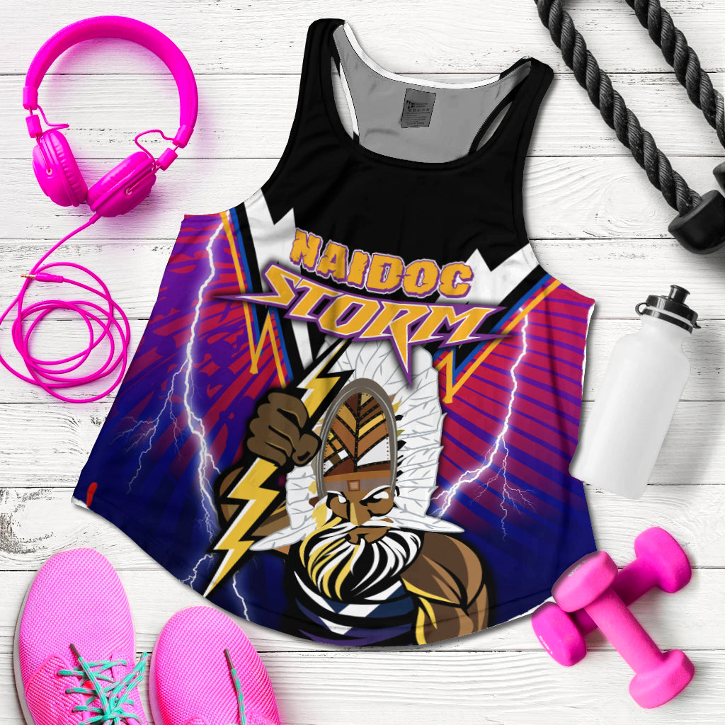 (Custom Personalised) Storm Naidoc Week Women's Racerback Tank Aboriginal Special Style LT16 - Vibe Hoodie