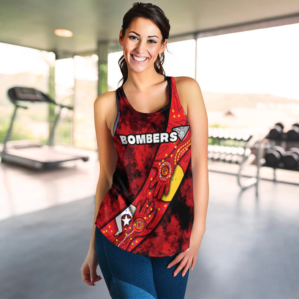 Bombers NAIDOC Week Women's Racerback Tank Essendon Aboriginal Special Version LT16 - Vibe Hoodie