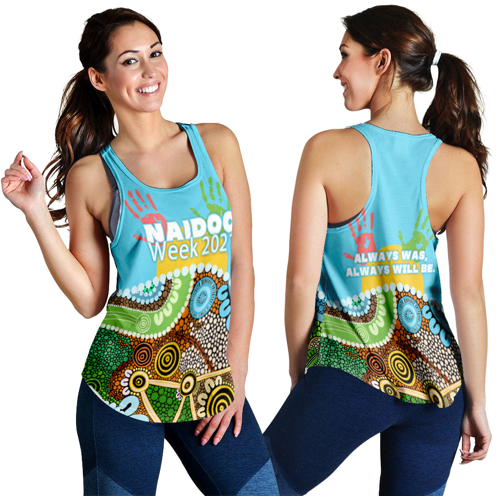 NAIDOC Week 2021 Women's Racerback Tank Aboriginal Art LT16 - Vibe Hoodie