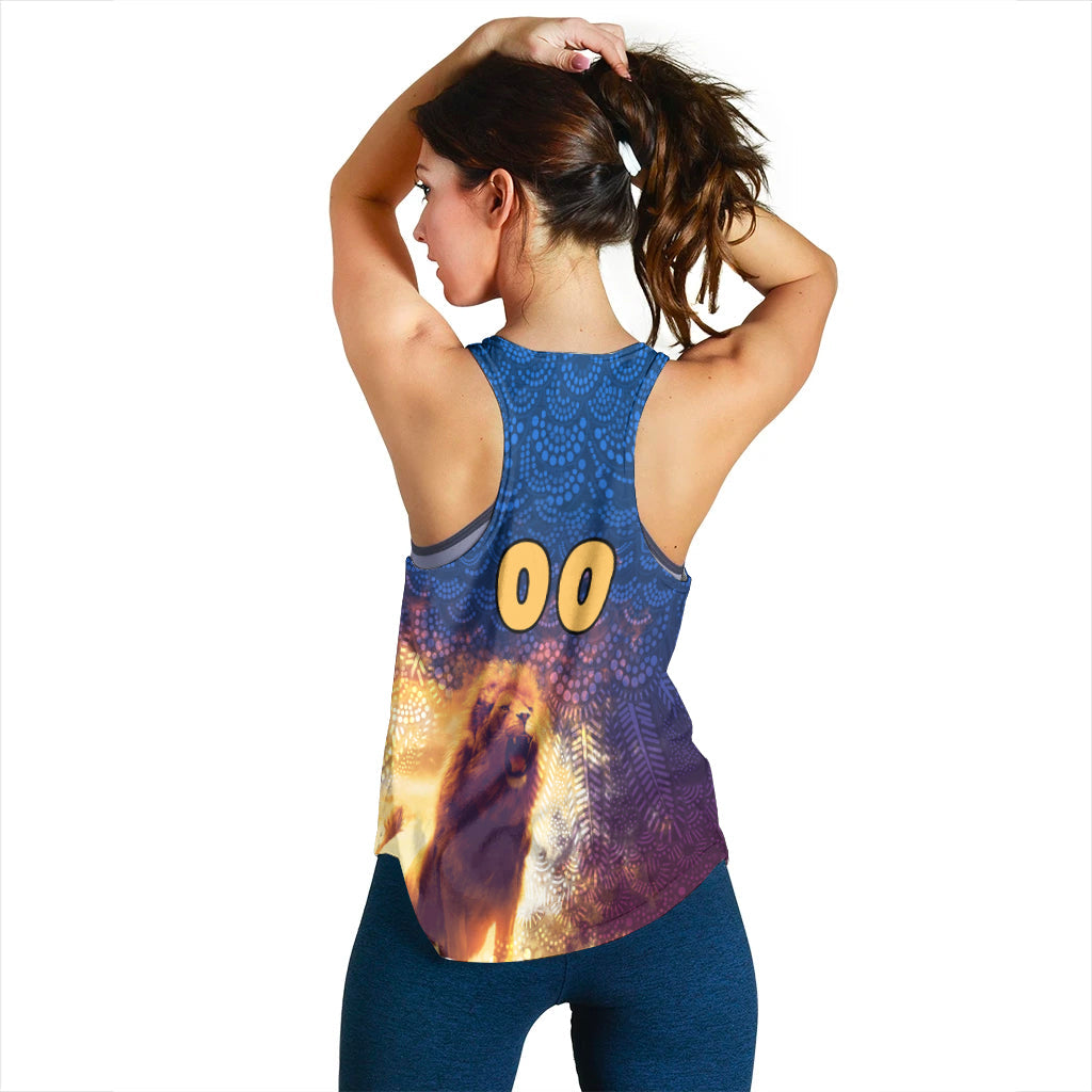 Brisbane Women's Racerback Tank Lions 3D Sport Style LT16 - Vibe Hoodie