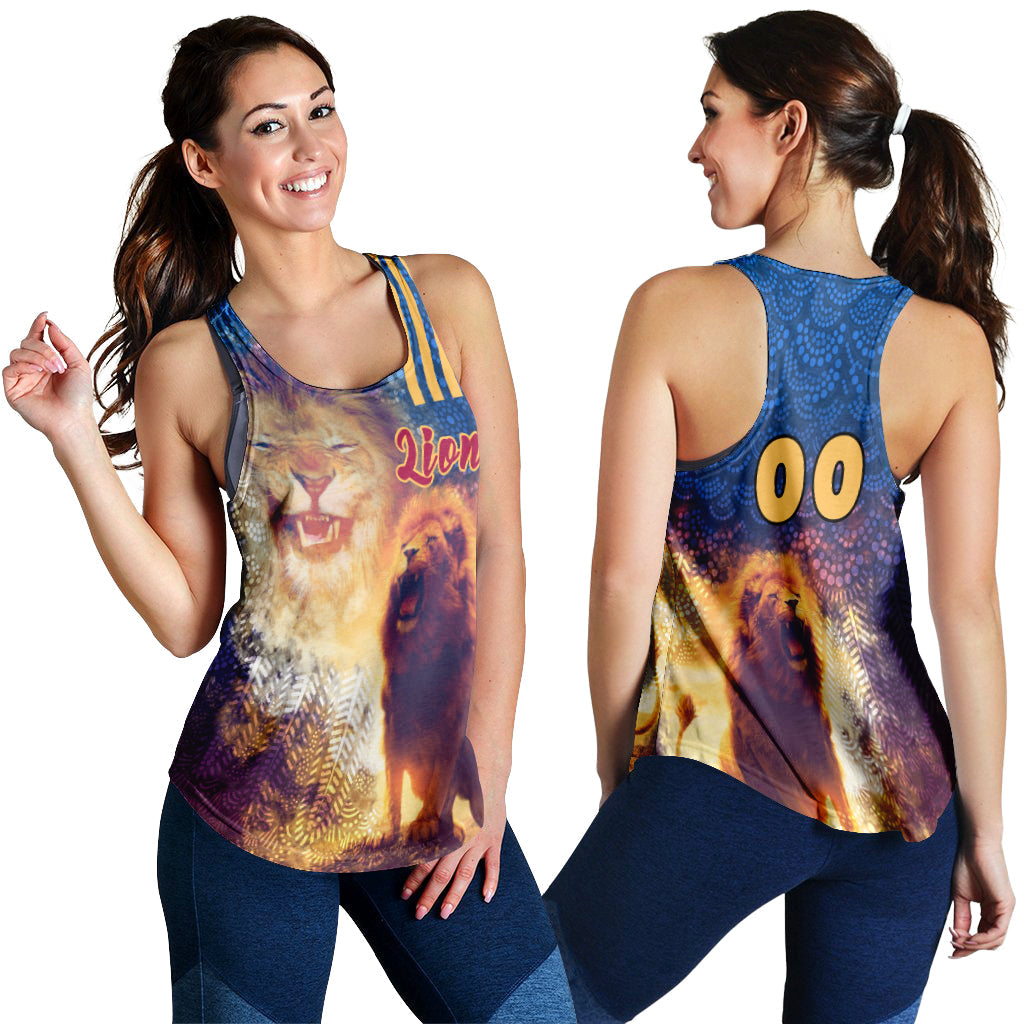 Brisbane Women's Racerback Tank Lions 3D Sport Style LT16 - Vibe Hoodie