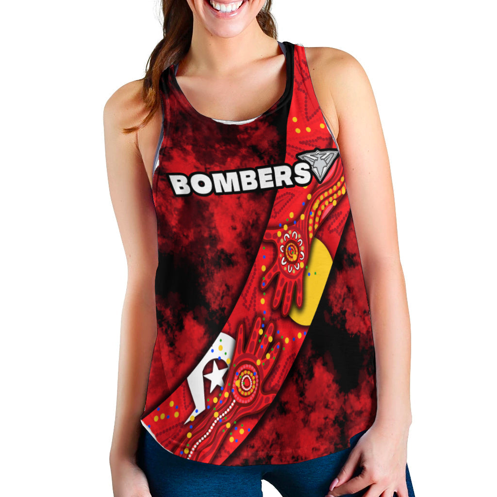 Bombers NAIDOC Week Women's Racerback Tank Essendon Aboriginal Special Version LT16 - Vibe Hoodie