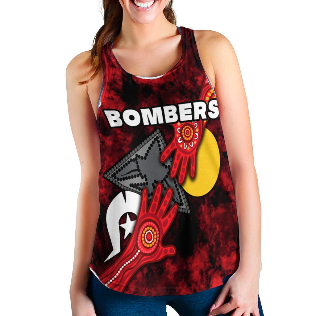 (Custom Personalised) Bombers NAIDOC Week Women's Racerback Tank Essendon Aboriginal Special Ver.2  LT16 - Vibe Hoodie