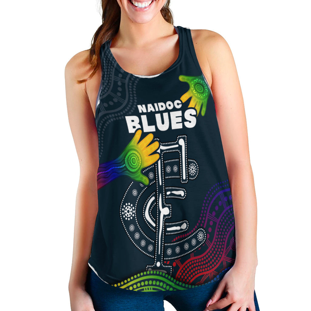 Blues NAIDOC Week Women Racerback Tank Aboriginal Special Style LT16 - Vibe Hoodie