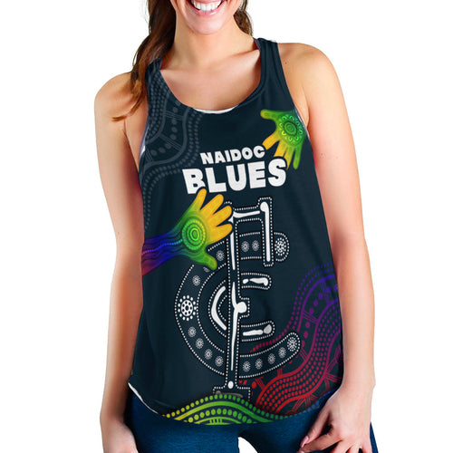 Blues NAIDOC Week Women Racerback Tank Aboriginal Special Style LT16 - Vibe Hoodie