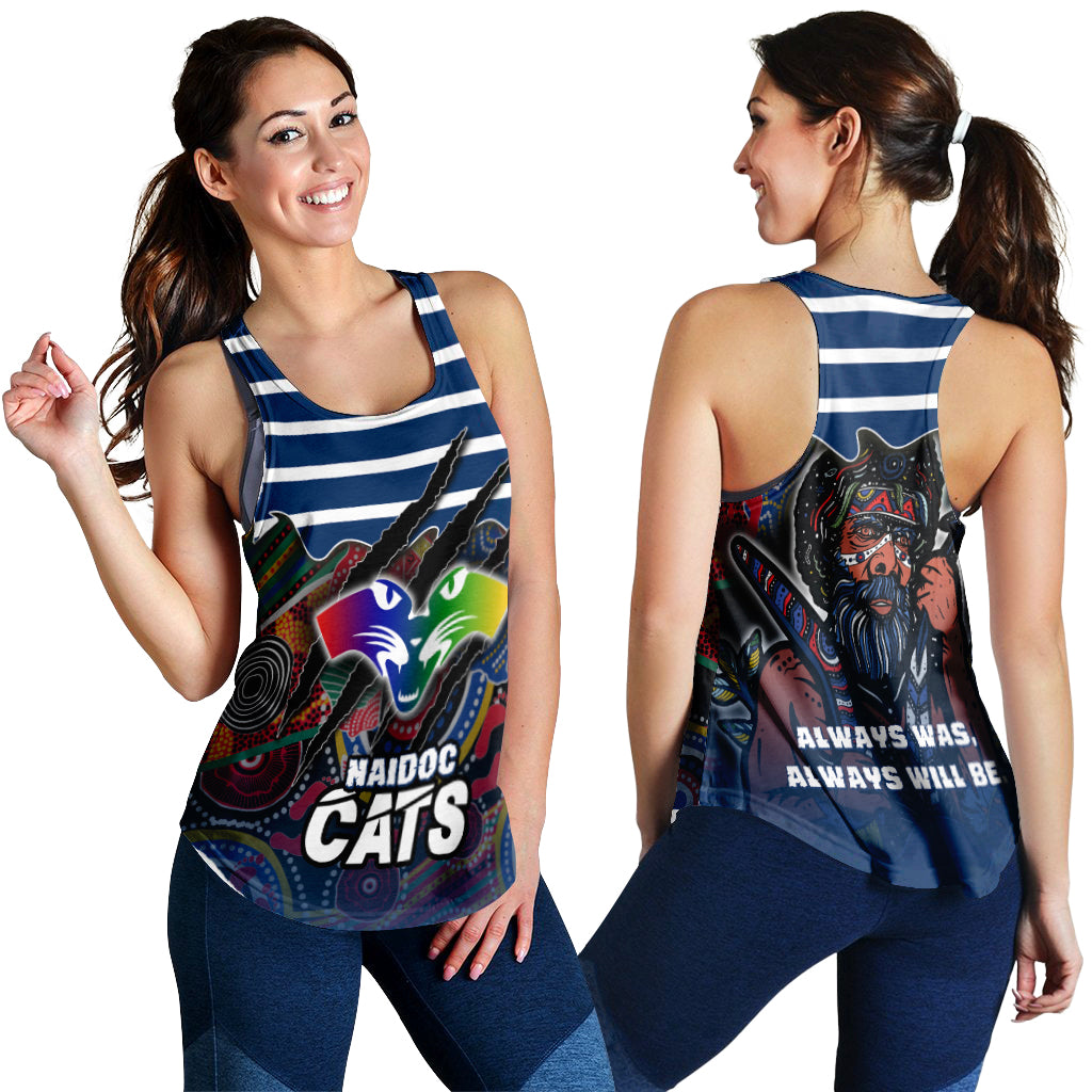 (Custom Personalised) Geelong NAIDOC Week Women's Racerback Tank Cats Aboriginal Version Special LT16 - Vibe Hoodie