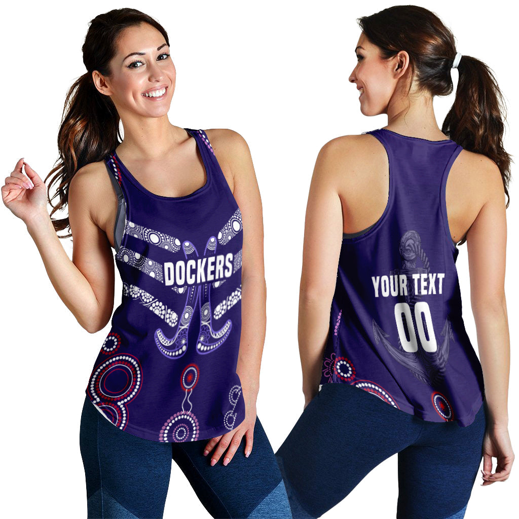 (Custom Personalised) Freo Women's Recerback Tank Aboriginal Simple Style LT16 - Vibe Hoodie