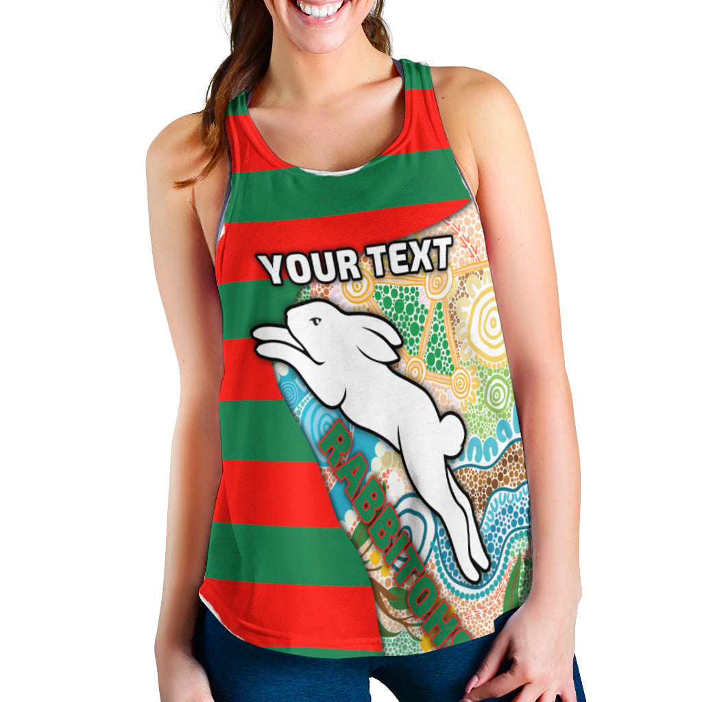(Custom Personalised) Rabbitohs Women's Racerback Tank Aboriginal Sport Style LT16 - Vibe Hoodie