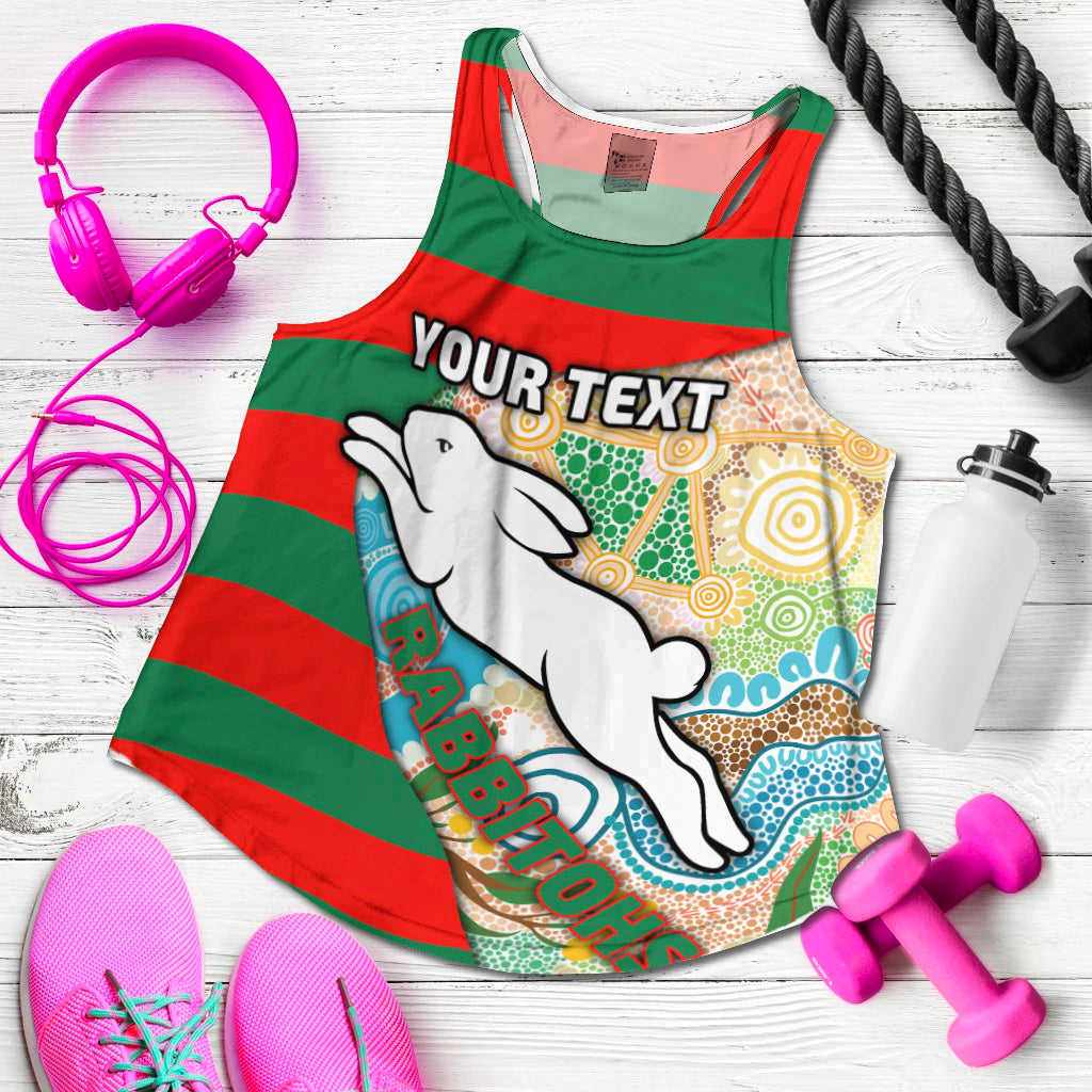 (Custom Personalised) Rabbitohs Women's Racerback Tank Aboriginal Sport Style LT16 - Vibe Hoodie