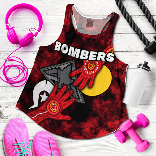 (Custom Personalised) Bombers NAIDOC Week Women's Racerback Tank Essendon Aboriginal Special Ver.2  LT16 - Vibe Hoodie