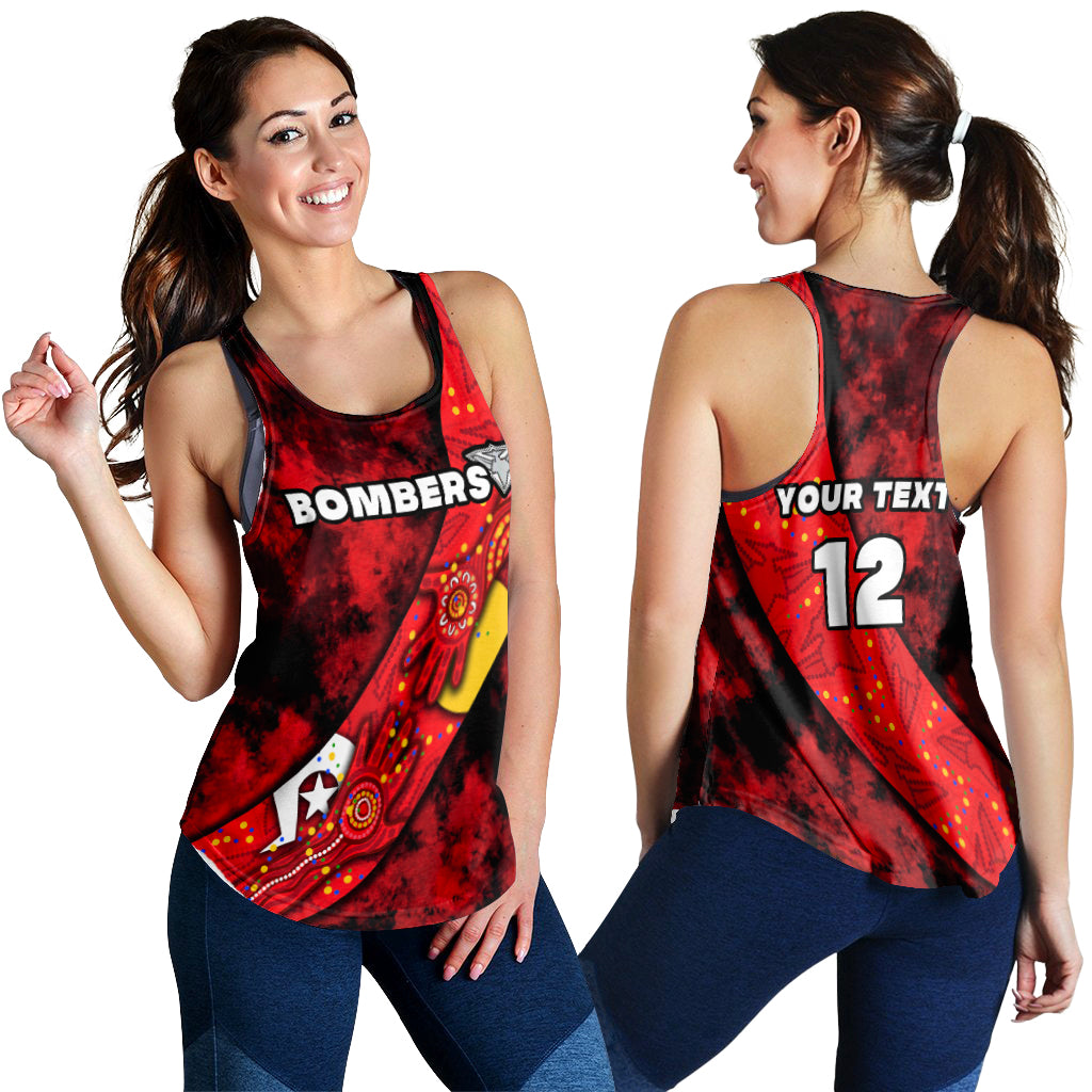 (Custom Personalised) Bombers NAIDOC Week Women's Racerback Tank Essendon Aboriginal Special Version LT16 - Vibe Hoodie