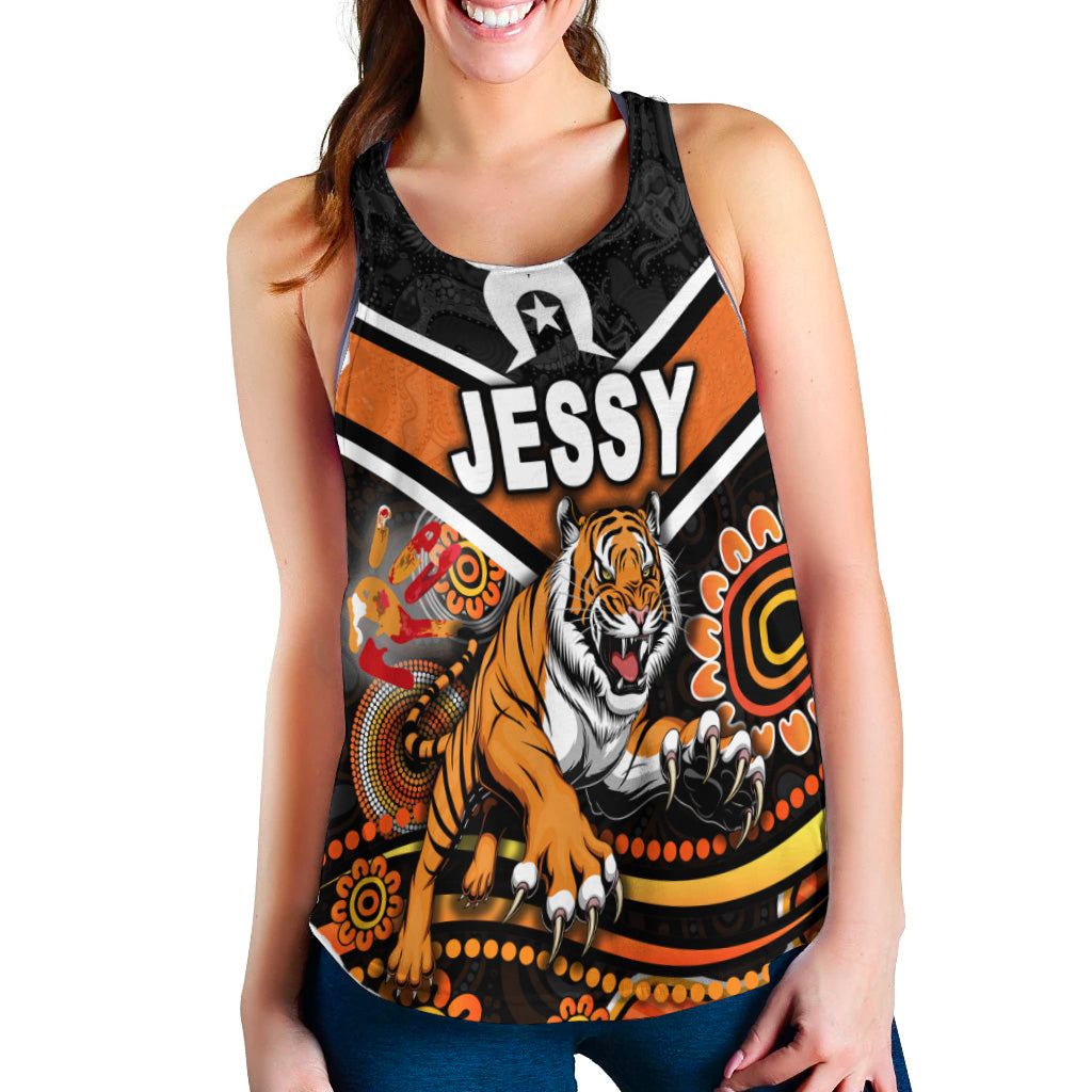 Jessy - Wests Tigers Women Racerback Tank 2021 Naidoc LT8 - Vibe Hoodie