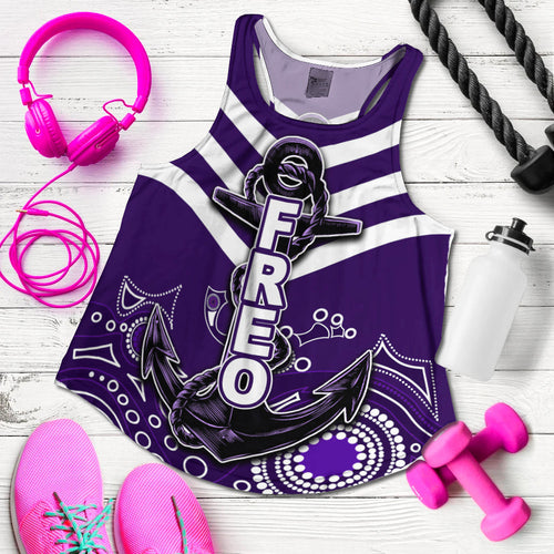 Fremantle Women's Recerback Tank Freo Aboriginal Simple Style LT6 - Vibe Hoodie