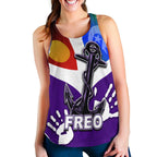 Naidoc Fremantle Women's Recerback Tank Freo Flag LT6 - Vibe Hoodie