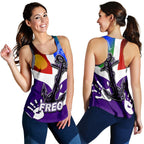 Naidoc Fremantle Women's Recerback Tank Freo Flag LT6 - Vibe Hoodie