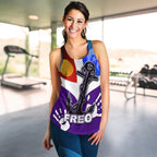 Naidoc Fremantle Women's Recerback Tank Freo Flag LT6 - Vibe Hoodie