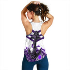 Fremantle Women's Recerback Tank Freo Aboriginal Simple White Style LT6 - Vibe Hoodie