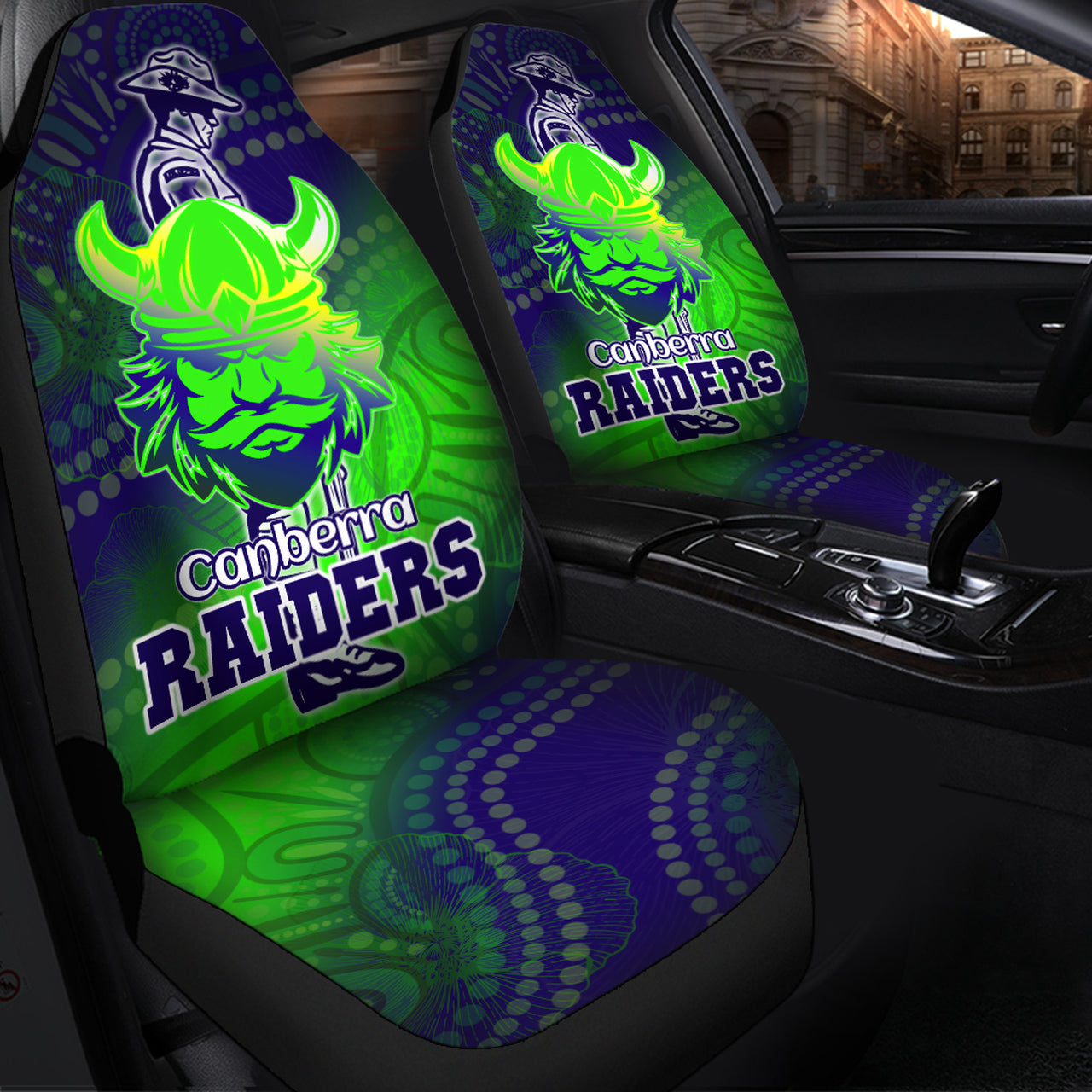 raiders-rugby-car-seat-cover-custom-anzac-raiders-rugby-gradient-style-car-seat-cover