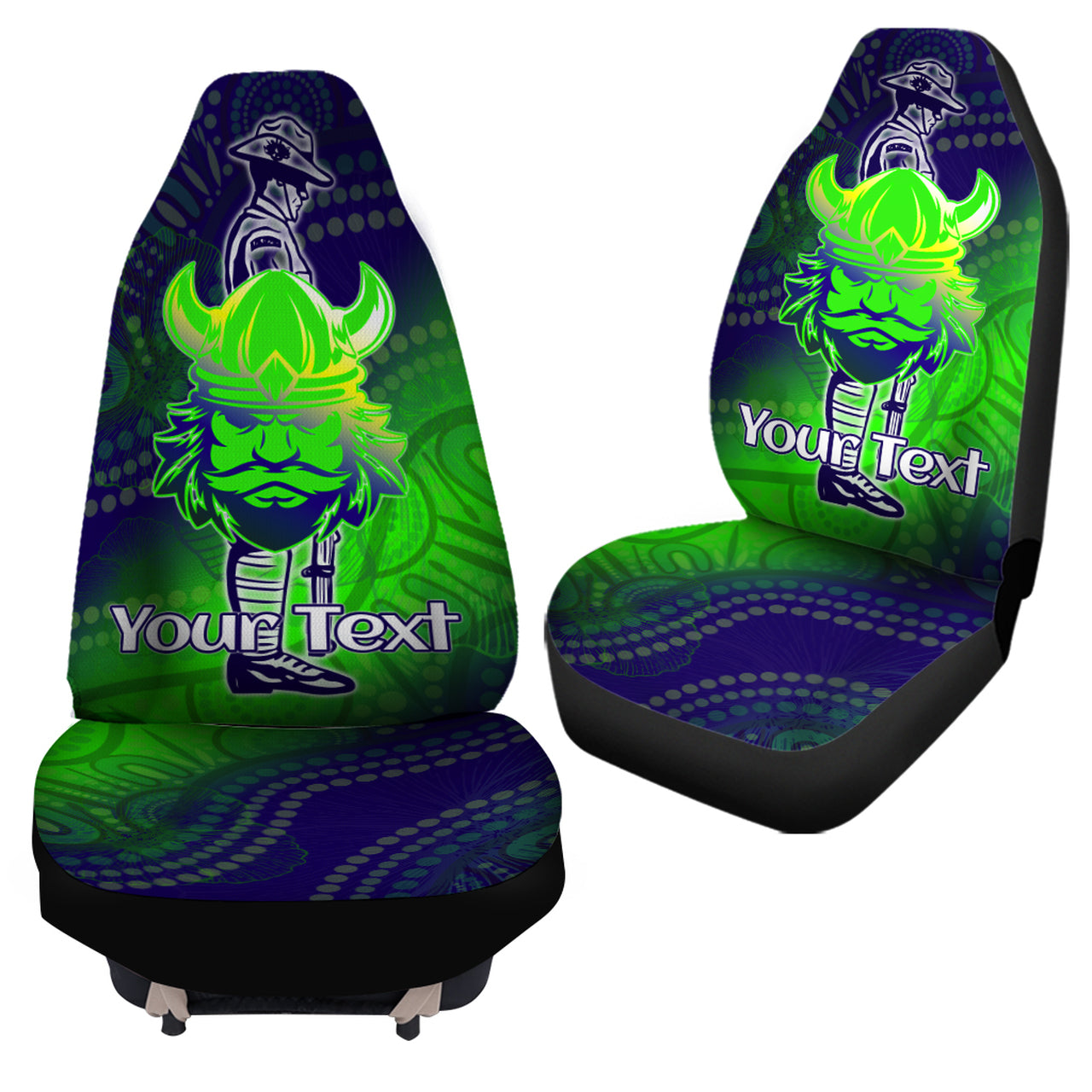 raiders-rugby-car-seat-cover-custom-anzac-raiders-rugby-gradient-style-car-seat-cover