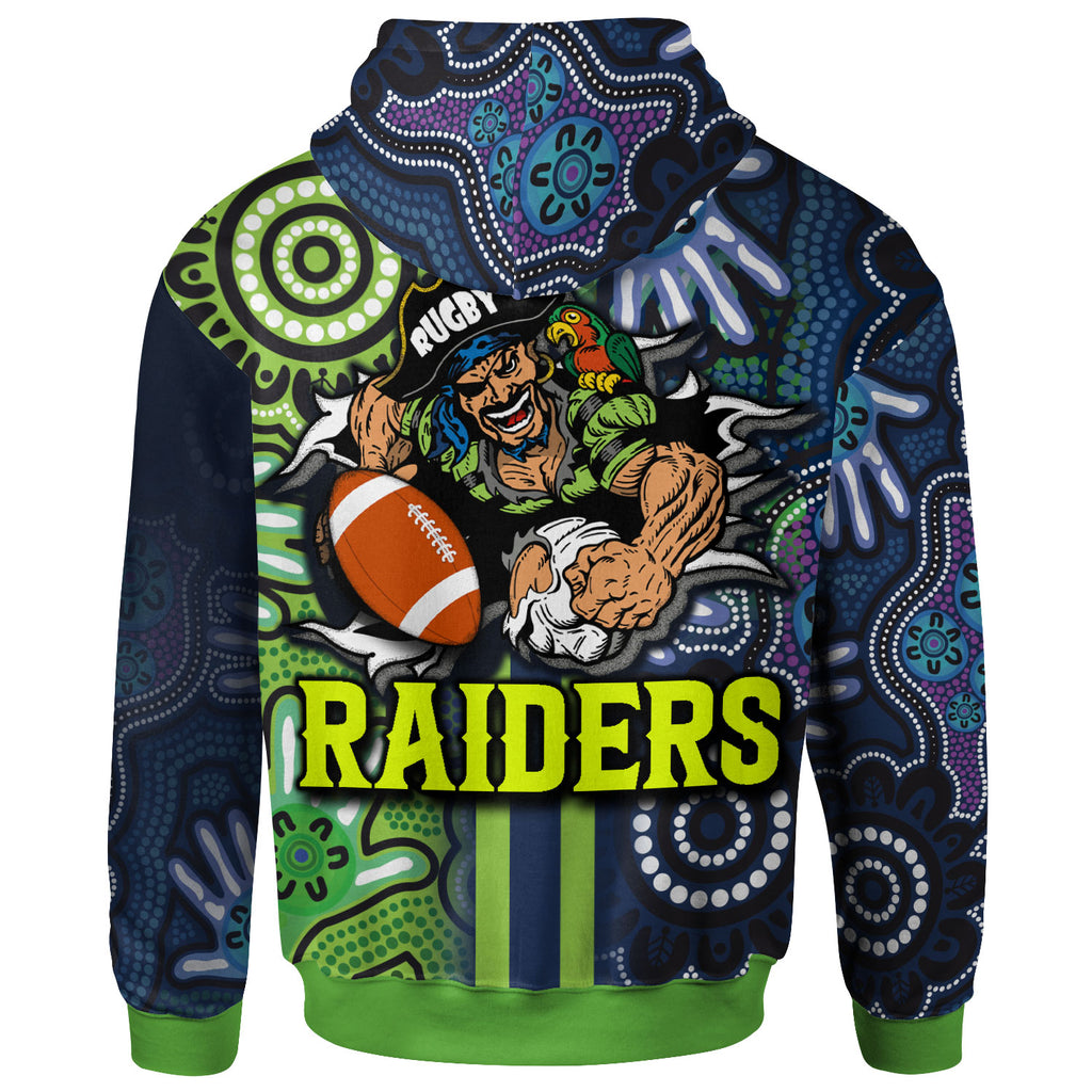 raiders-rugby-hoodie-custom-raiders-rugby-ball-aboriginal-indigenous-sport-style-hoodie