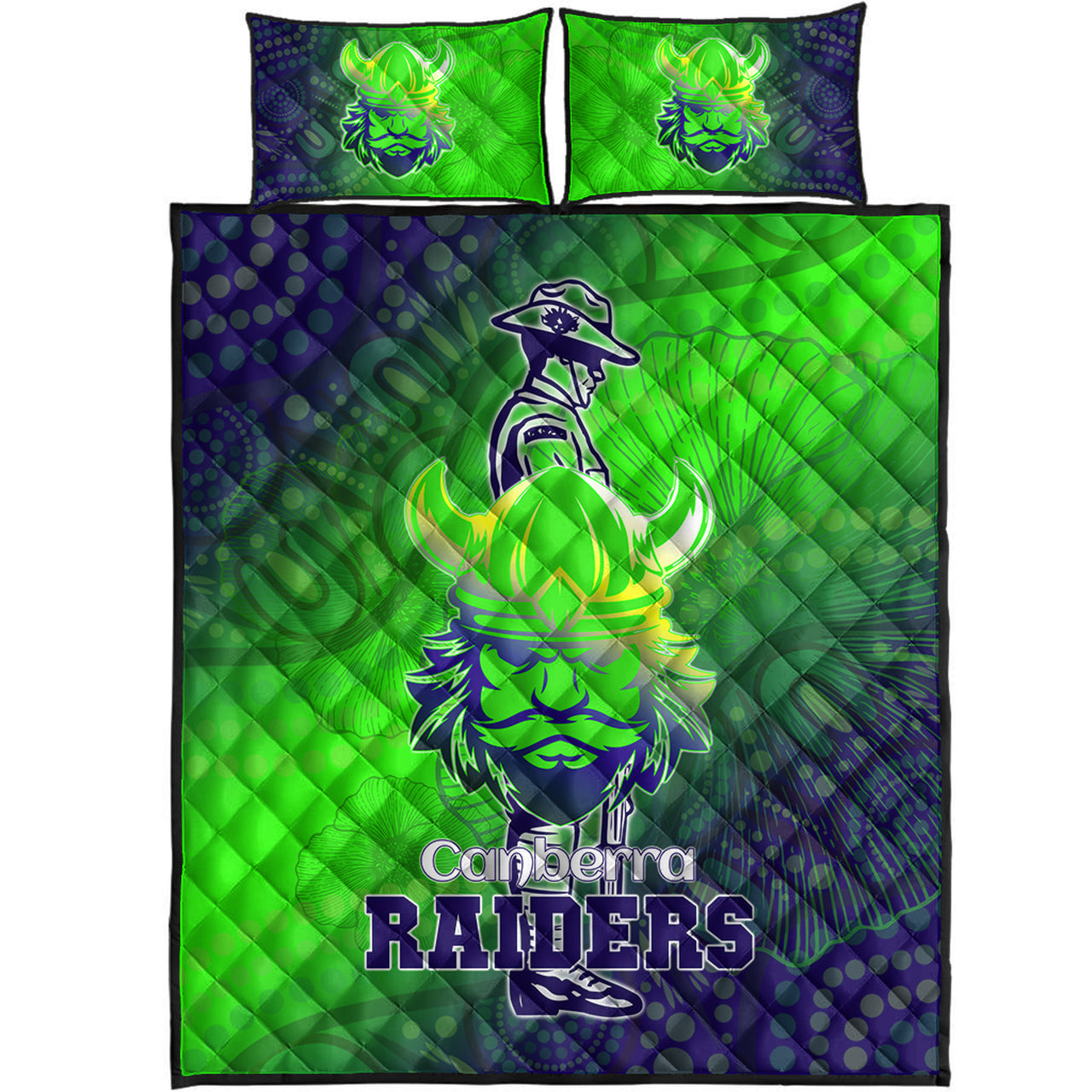 raiders-rugby-quilt-bed-set-anzac-raiders-rugby-gradient-style-quilt-bed-set