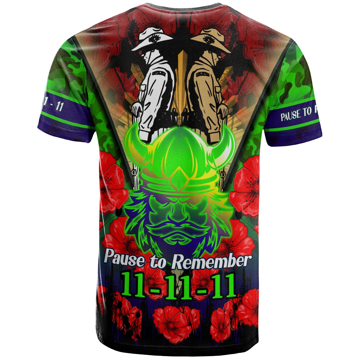 raiders-rugby-t-shirt-custom-remembrance-day-pause-to-remember-t-shirt