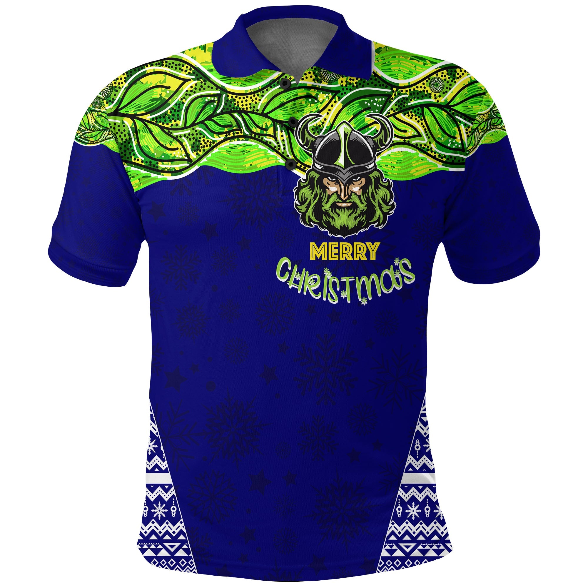 aboriginal-christmas-polo-shirt-the-green-machine