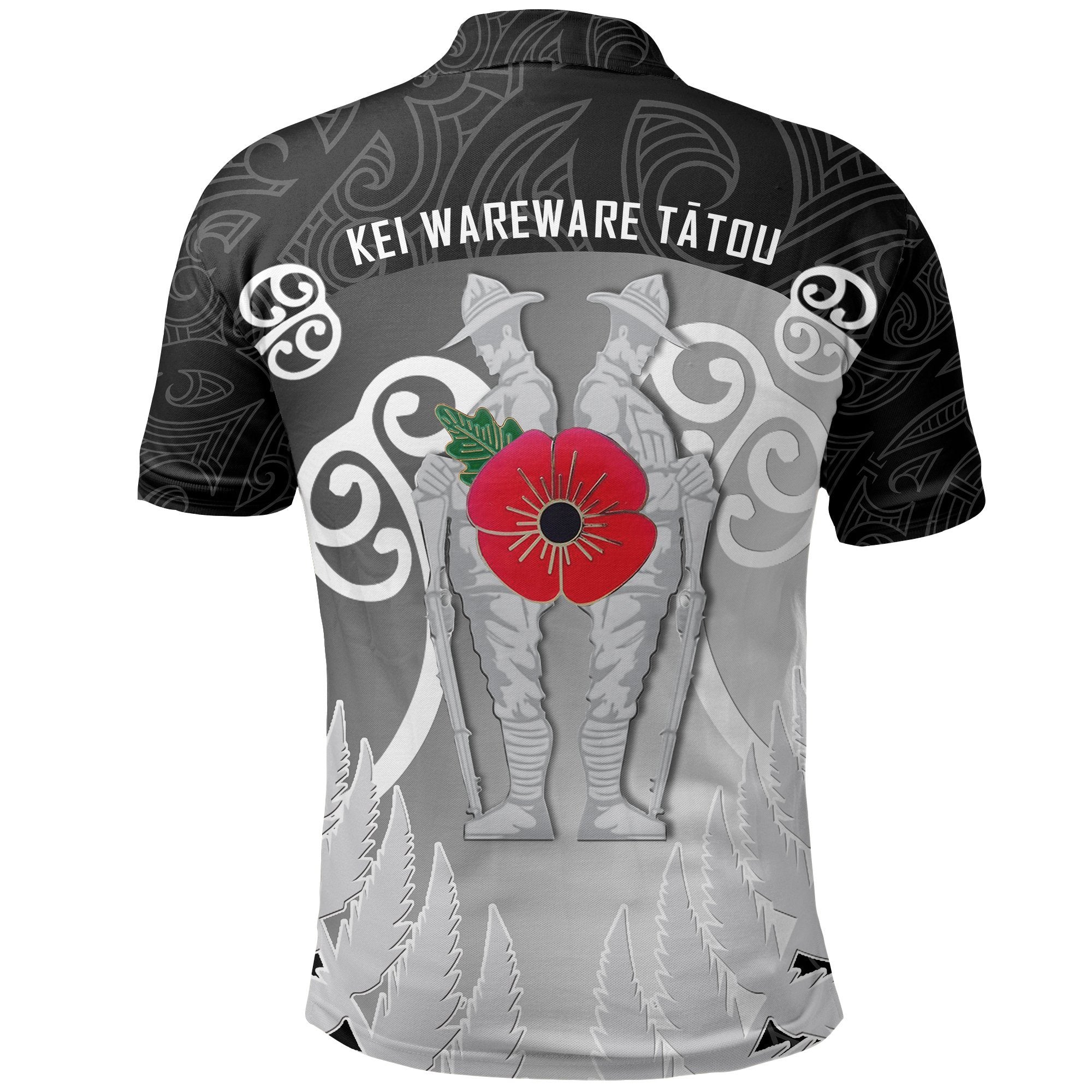 anzac-new-zealand-polo-shirt-red-poppy-remembrance-golf-shirts