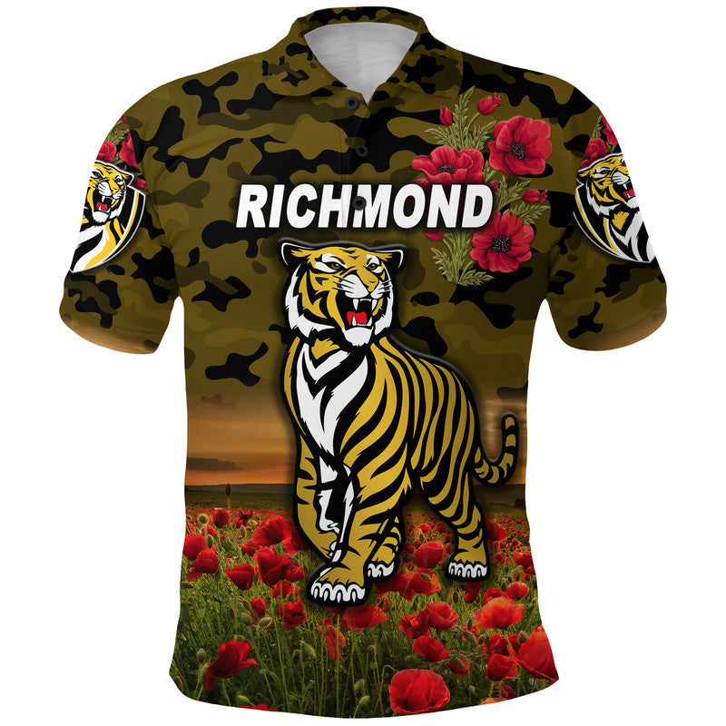 custom-personalised-richmond-tigers-anzac-polo-shirt-poppy-vibes-black