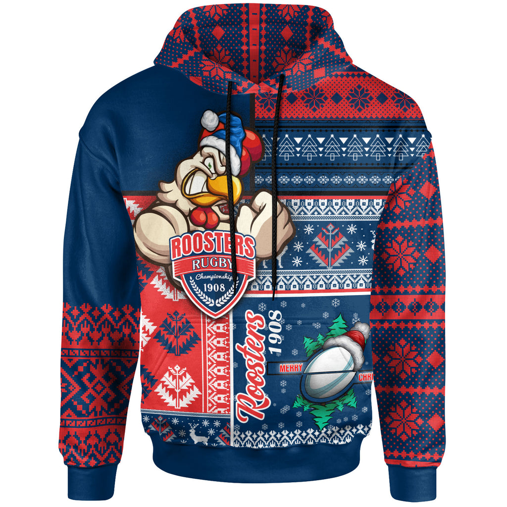 roosters-rugby-hoodie-custom-christmas-snowflakes-roosters-mascot-hoodie