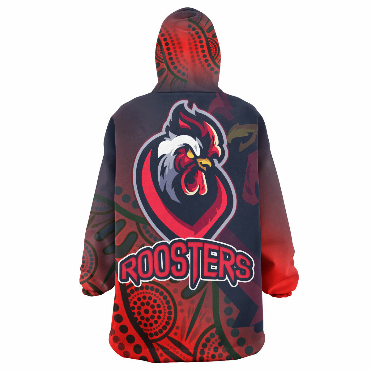 roosters-rugby-snug-hoodie-custom-roosters-sport-with-aboriginal-patterns-oodie-blanket