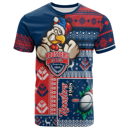 roosters-rugby-t-shirt-custom-christmas-snowflakes-roosters-mascot-t-shirt