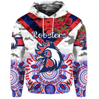 Sydney Roosters ANZAC 2022 Zip Up And Pullover Hoodie Indigenous Vibes - White LT8