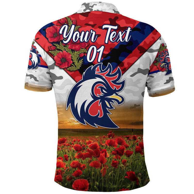 custom-personalised-roosters-anzac-polo-shirt-poppy-flowers-vibes-white