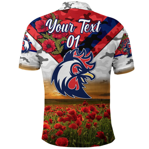 custom-personalised-roosters-anzac-polo-shirt-poppy-flowers-vibes-white