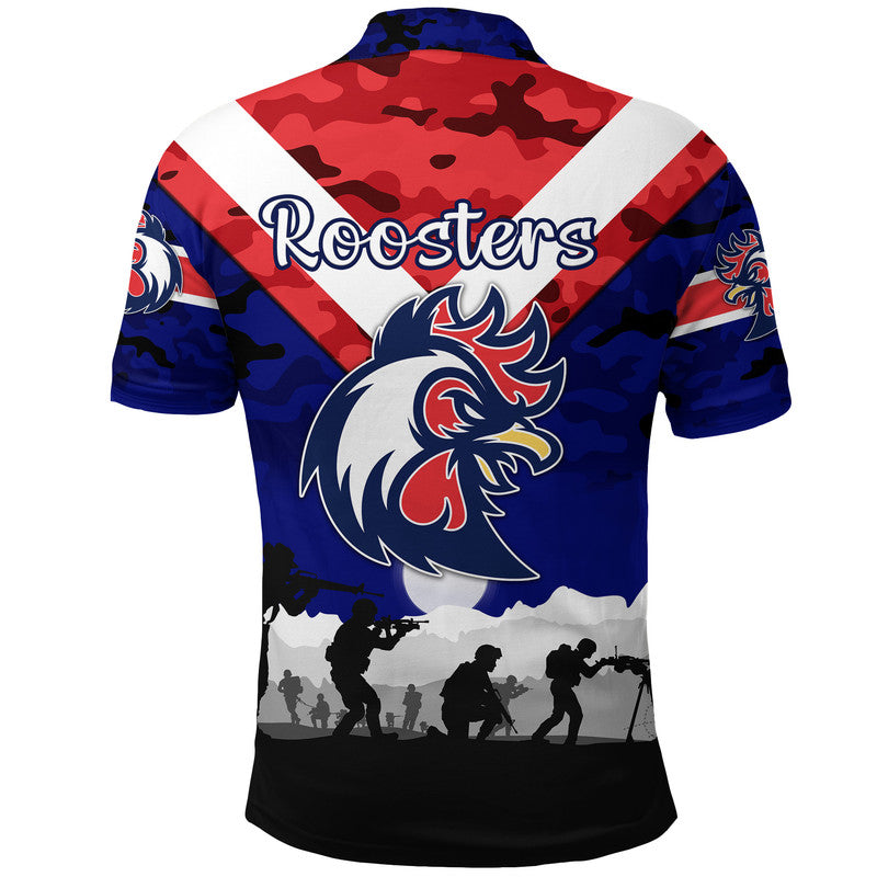 sydney-roosters-anzac-2022-polo-shirt-simple-style-blue