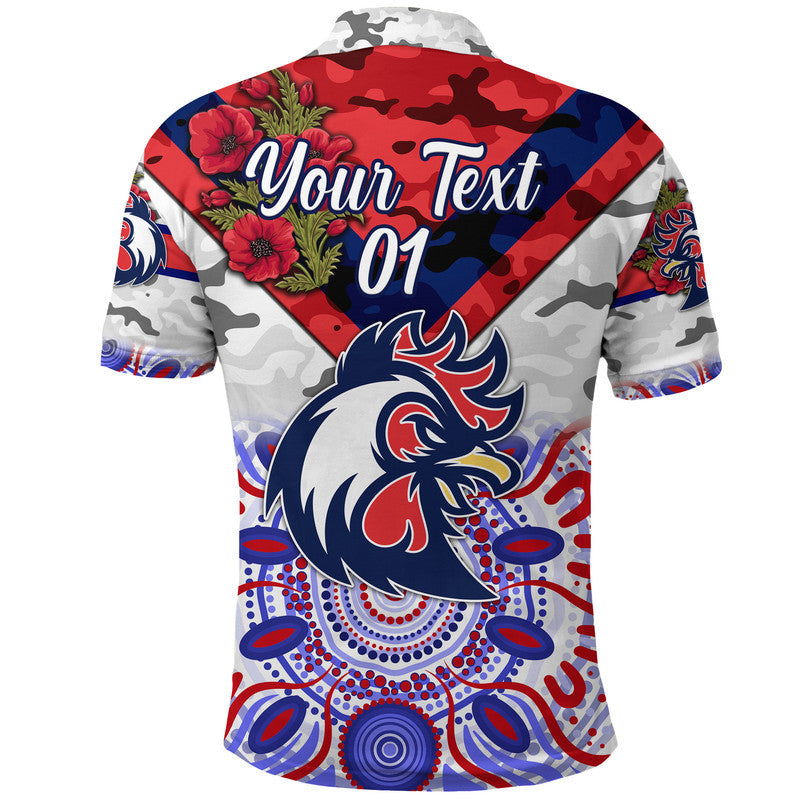 custom-personalised-roosters-anzac-polo-shirt-indigenous-vibes-white