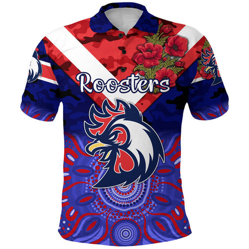 custom-personalised-roosters-anzac-polo-shirt-indigenous-vibes-blue