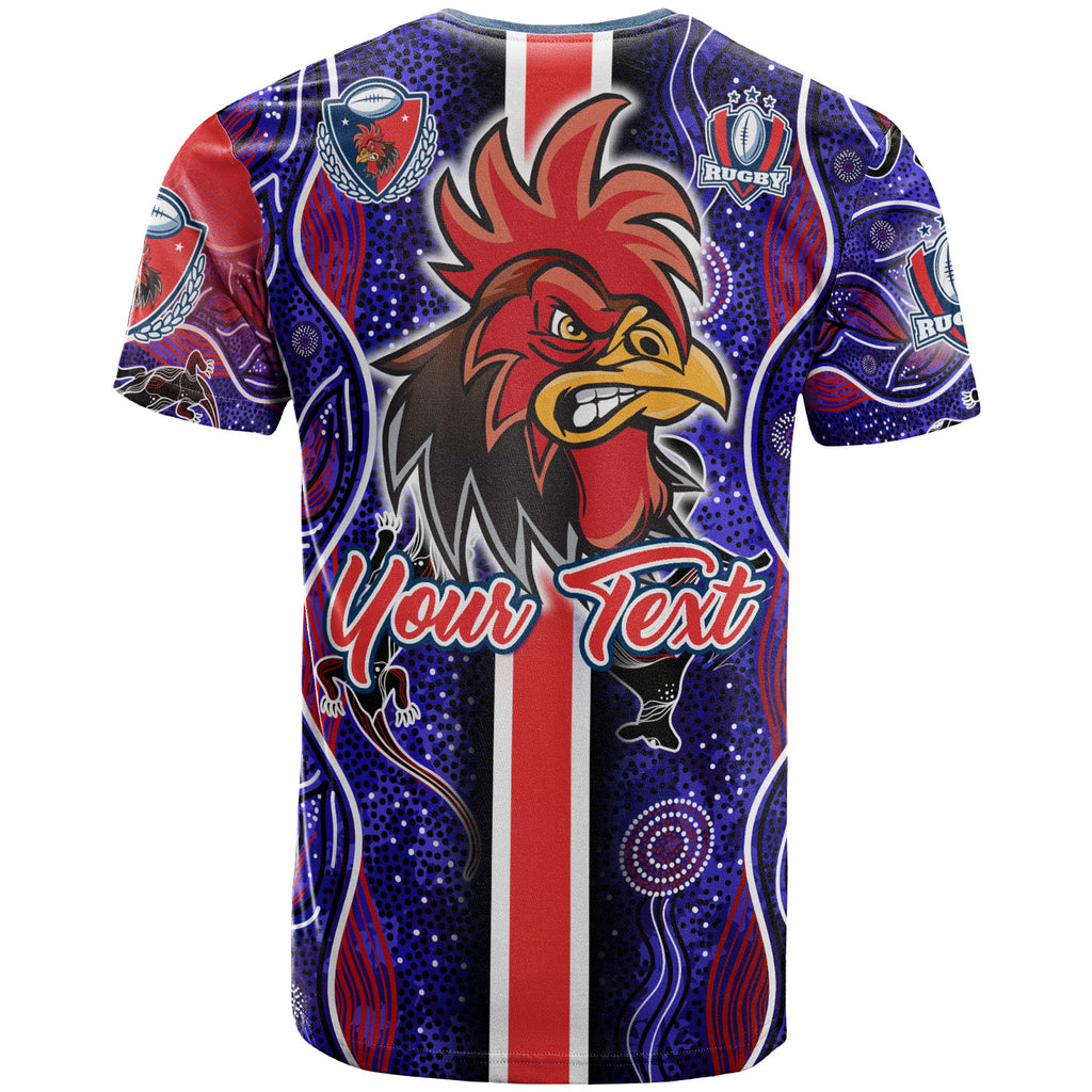 roosters-rugby-t-shirt-custom-roosters-rugby-ball-aboriginal-indigenous-sport-style-t-shirt