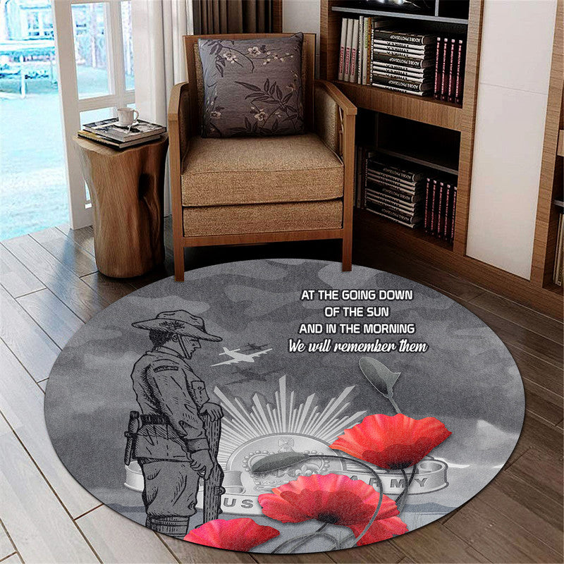 remembrance-day-round-carpet-soldier-australian-army-rising-sun-with-red-poppy