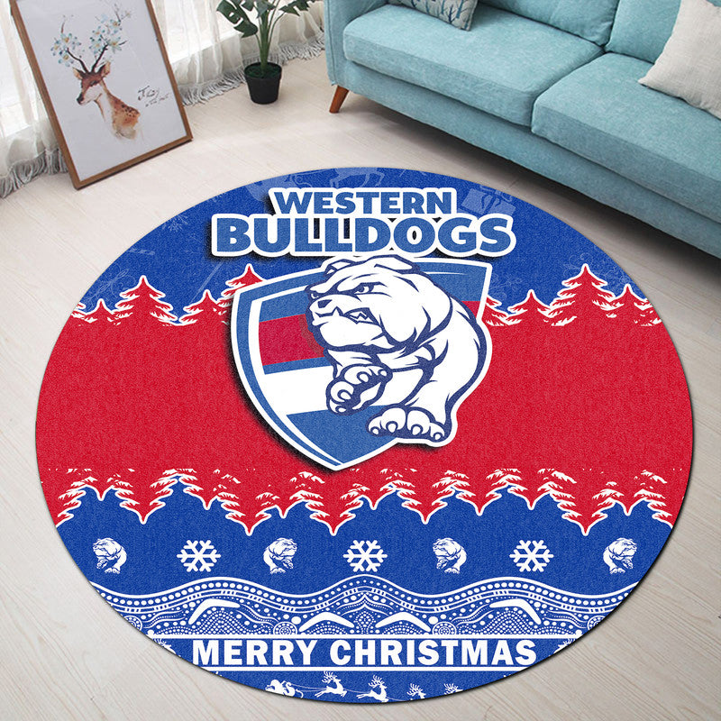 bulldogs-unique-winter-season-round-carpet-dogs-merry-christmas-no2